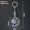 Turkish evil eye keychain with blue nazar symbol protective charm keyring